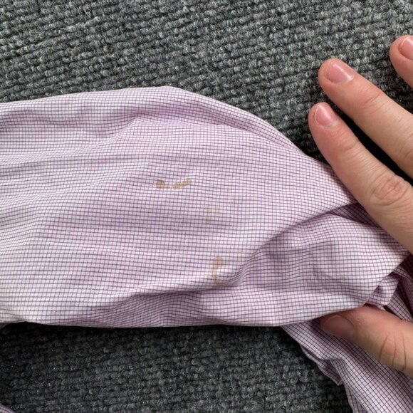 Gitman Bros Button Up Shirt Long Sleeve Men Pink Check 15 34 USA Made Cotton - Picture 16 of 16